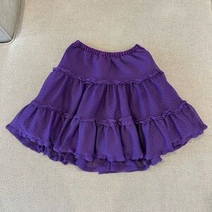 Hanna Andersson Purple Tulle Ruffle Skirt Girls Size 100/US Size 4